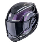 Casque modulable scorpion exo - tech evo furio black / chameleon - m