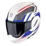 Casque modulable scorpion exo - tech evo furio white / red / blue - s