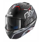 Casque modulable shark evo - one 2 keenser mat noir / argent / rouge - xs