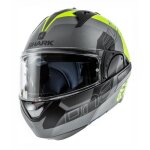 Casque modulable shark evo - one 2 slasher mat anthracite / jaune fluo / noi