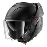 Casque modulable shark oxo blank black mat - xs