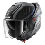 Casque modulable shark oxo rydger anthracite / blue / black - l