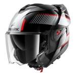Casque modulable shark oxo sikter black / chrome / silver - l