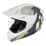 Casque trail icon variant pro acension � blanc / gris / jaune (ece 22. 05