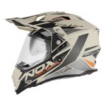 Casque trail nox n312 track sable / orange mat - l