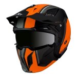 Casque transformable mt helmets streetfighter sv orange - noir mat - s