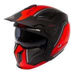 Casque transformable mt helmets streetfighter sv rouge - noir mat (ece