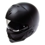 Casque transformable scorpion exo - combat ii solid noir mat - m