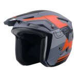 Casque trial kenny trial up graphic orange / grey matt - s