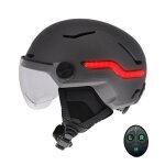 Casque v�lo urbain tnb urban moov led & clignotants gris - m