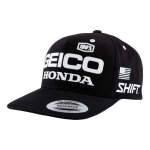 Casquette 100% / geico honda noir