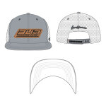 Casquette bud racing trainning camp cuir gris