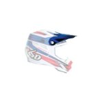 Casquette casque cross 6d atr - 1 pilot bleu / blanc / rouge