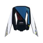Casquette casque cross alpinestars s - m5 action noir / cyan / jaune fluo