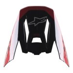 Casquette casque cross alpinestars s - m5 beam noir / rouge brillant