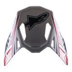 Casquette casque cross alpinestars supertech s - m10 carbon meta 2 blanc