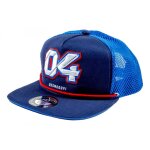 Casquette plate trucker andrea dovizioso 04 bleu