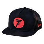 Casquette seven dot noir / corail