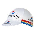 Casquette v�lo gist d�co vintage banesto blanc