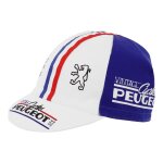 Casquette vlo vintage peugeot bleu - blanc - rouge