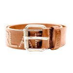 Ceinture cuir overlap ben camel - 100