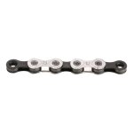Chaîne vélo 12v kmc x12 126 maillons argent / noir Chaîne vélo 12v kmc x12 126 maillons argent / noir