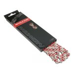 Chaîne vélo newton argent et rouge 11v Chaîne vélo newton argent et rouge 11v