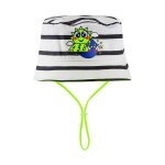 Chapeau bob b�b� vr46 sun & moon blanc ray� - 12 / 24 mois