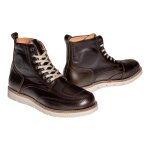 Chaussures moto helstons liberty cuir aniline cir marron / kaki - 40