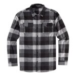 Chemise icon flannel feller noir / gris - l