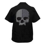 Chemise de travail homme lethal threat t�te de mot usa noir / grise - m