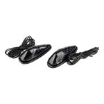 Clignotants tun'r goutte d'eau mini autocollant fum� / carbone