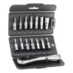 Coffret clé à cliquets avec 14 embouts ( btr - torx - tournevis ) Coffret clé à cliquets avec 14 embouts ( btr - torx - tournevis )