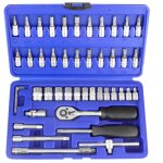 Coffret � cliquets 46 pi�ces acier vanadium
