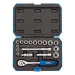 Coffret cliquet m�trique draper 3 / 8  (18 pi�ces)