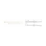Colliers rilsans bihr blancs 100 pièces 2, 5x100mm Colliers rilsans bihr blancs 100 pièces 2, 5x100mm
