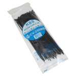 Colliers de serrage nylon 3, 6x250mm 1tek tools noir par 100