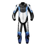 Combinaison 2 pièces cuir spidi sport warrior tour blanc / bleu - 46 Combinaison 2 pièces cuir spidi sport warrior tour blanc / bleu - 46