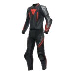 Combinaison cuir 2 pices dainese laguna seca 5 noir / anthracite / rouge
