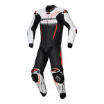 Combinaison cuir alpinestars gp - r7 white / black / red fluo 1 pi�ce -