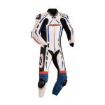 Combinaison cuir ixon pulsar air bleu / rge fluo / blc / noir homme - xs