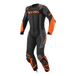 Combinaison cuir ixon vortex 3 noir / anthracite / orange - s