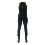 Combinaison salopette jean moto femme overlap zoey noir - us - 26