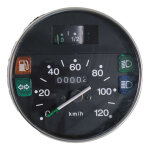 Compteur rms rond 105 mm noir / argent 120 km / h vespa px 125 / 150 / 200