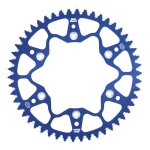Couronne aluminium 7075 - t6 moto master bleue pas 520 51 dents yamaha y