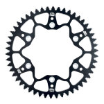 Couronne aluminium 7075 - t6 moto master noire pas 520 51 dents yamaha y