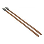 Courroie pour cale pied zefal christophe en cuir marron (paire)