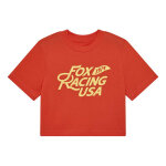 Crop top fox racing w fox usa baby blood orange - s