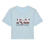 Crop top fox racing woman coldpress baby ice blue - xs