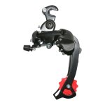 Dérailleur arrière vtt tz 7 / 8v à chape longue noir avec patte Dérailleur arrière vtt tz 7 / 8v à chape longue noir avec patte